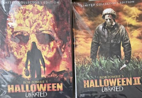 Halloween 1+2 (Limited Mediabook, Blu-ray+DVD) (2007,2009) [FSK 18] [Blu-ray] [Gebraucht - Zustand (Sehr Gut)] 