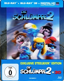 Die Schlümpfe 2 (Limited Lenticular Steelbook, 3D Blu-ray+Blu-ray) (2013) [Blu-ray] 