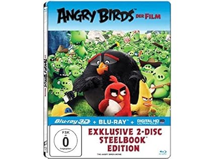 Angry Birds - Der Film (Limited Lenticular Steelbook, 3D Blu-ray+Blu-ray) (2016) [Blu-ray] 