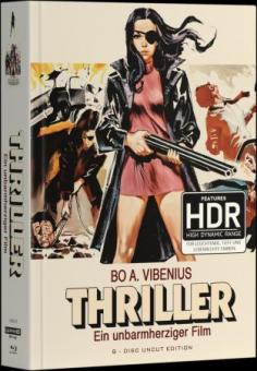 Thriller - Ein unbarmherziger Film (8 Discs Limited Wattiertes Mediabook, 4K Ultra HD+Blu-ray+DVD, Cover A) (1973) [FSK 18] [Blu-ray] 