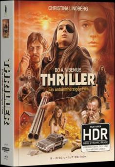 Thriller - Ein unbarmherziger Film (8 Discs Limited Wattiertes Mediabook, 4K Ultra HD+Blu-ray+DVD, Cover B) (1973) [FSK 18] [Blu-ray] 