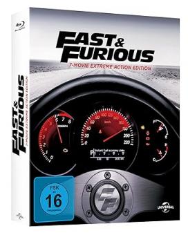 Fast & Furious - 7-Movie-Extrem Action Edition (8 Discs, Digibook) [Blu-ray] [Gebraucht - Zustand (Sehr Gut)] 