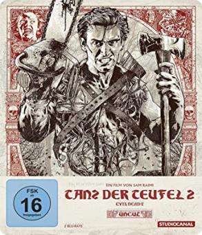 Tanz der Teufel 2 (Uncut, Collector's Edition im Steelbook, 4K Ultra HD+2 Blu-ray's) (1987) [4K Ultra HD] 