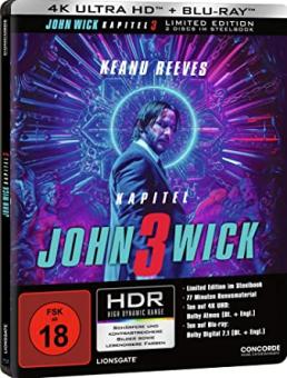 John Wick: Kapitel 3 (Limited Steelbook, 4K Ultra HD+Blu-ray) (2019) [FSK 18] [4K Ultra HD] 