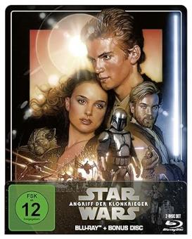 Star Wars: Episode II - Angriff der Klonkrieger (Limited Steelbook, 2 Discs) (2002) [Blu-ray] [Gebraucht - Zustand (Sehr Gut)] 