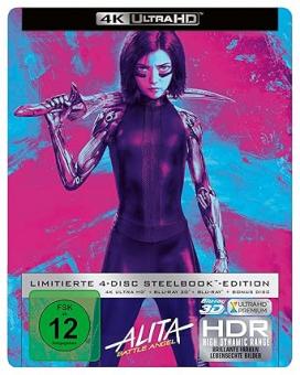 Alita - Battle Angel (Limited Steelbook, 4K Ultra HD+3D Blu-ray+Blu-ray+Bonus Disc) (2019) [4K Ultra HD] 