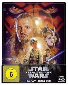 Star Wars: Episode I - Die dunkle Bedrohung (Limited Steelbook, 2 Discs) (1999) [Blu-ray] [Gebraucht - Zustand (Gut)] 