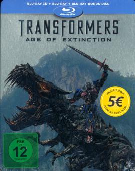 Transformers 4: Ära des Untergangs (Limited Steelbook, 3D Blu-ray+Blu-ray) (2014) [3D Blu-ray] [Gebraucht - Zustand (Sehr Gut)] 