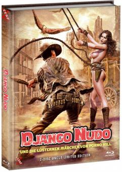 Django Nudo und die lüsternen Mädchen von Porno Hill (Limited Mediabook, Blu-ray+DVD, Cover B) (1968) [FSK 18] [Blu-ray] 