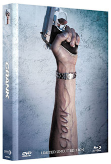 Crank (Extended Version, Limited Mediabook, Blu-ray+DVD, Cover A) (2006) [FSK 18] [Blu-ray] 