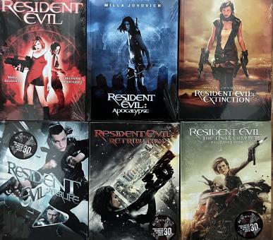 Resident Evil 1-6 (Limited Mediabook, 4K Ultra HD+Blu-ray, Cover A) (6 Mediabooks) [4K Ultra HD] 