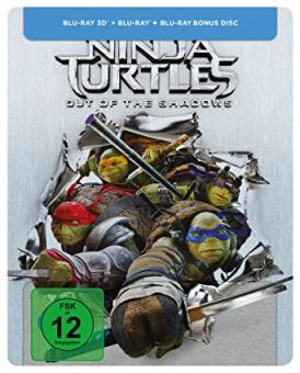 Teenage Mutant Ninja Turtles - Out of the Shadows (Limited Steelbook, 3D Blu-ray+Blu-ray+Bonus Disc) (2016) [3D Blu-ray] 