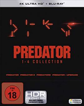 Predator 1-4 - Box (4K Ultra HD+Blu-ray's, Uncut) [FSK 18] [4K Ultra HD] 