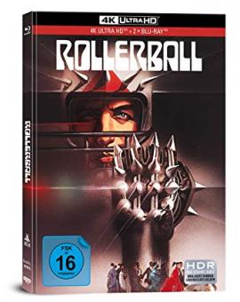 Rollerball (3 Disc Limited Mediabook, 4K Ultra HD+2 Blu-ray's) (1975) [4K Ultra HD] 