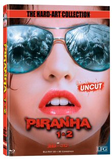 Piranha 1 + 2 (Limited Mediabook Edition, 2D + 3D Blu-ray, Cover C) (2010) [FSK 18] [3D Blu-ray] 
