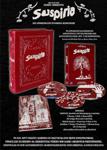 Suspiria (3 Disc, 40th Anniversary Leatherbook Edition, Blu-ray+DVD) (1977) [FSK 18] [Blu-ray] 
