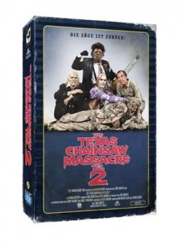 The Texas Chainsaw Massacre 2 (Limited Collectors Edition im VHS-Design, 2 Discs) (1986) [FSK 18] [Blu-ray] 