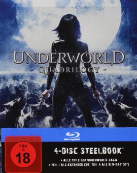 Underworld 1-4  (Steelbook, 4 Discs) [FSK 18] [Blu-ray] 