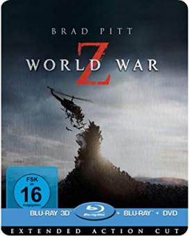 World War Z (Limited Steelbook, 3D Blu-ray+Blu-ray+DVD) (2013) [3D Blu-ray] 
