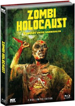 Zombies unter Kannibalen (Zombie Holocaust) (Limited Wattiertes Mediabook, Blu-ray+DVD, Cover A) (1979) [FSK 18] [Blu-ray] 